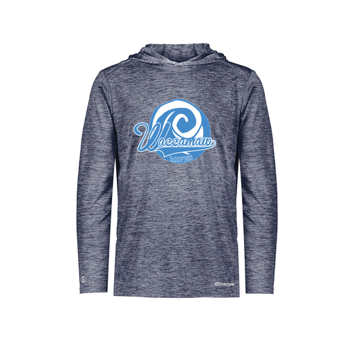 [FOLHCGNV-AS-LOGO1] Decker Men's Charge Hoodie (Adult S, Navy, Logo 1)