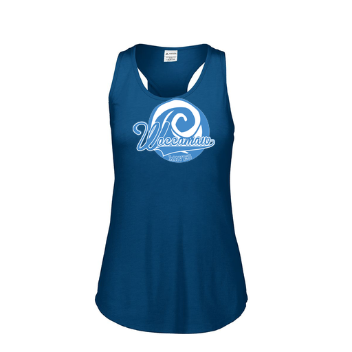 [3078.U22.S-LOGO1] Ladies Tri Blend Tank Top (Female Adult S, Navy, Logo 1)