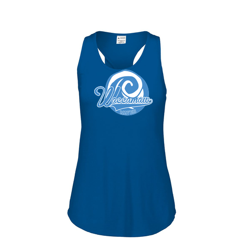 [FT0TUBRY-FAS-LOGO1] Ladies Tri Blend Tank Top (Female Adult S, Royal, Logo 1)