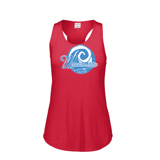[3078.V96.S-LOGO1] Ladies Tri Blend Tank Top (Female Adult S, Red, Logo 1)