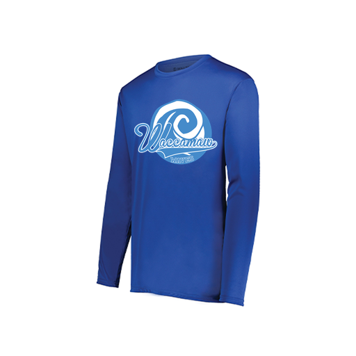 [222822.060.XS-LOGO1] Men's LS Smooth Sport Shirt (Adult XS, Royal, Logo 1)